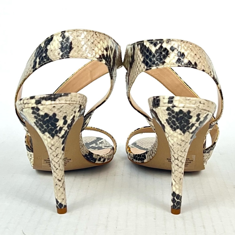Nine West Adorbs Snakeskin Print Strappy Heels - Size 9 - Picture 6 of 9